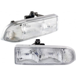 For Chevy Blazer 1998-2005 / S10 Headlight 1998-2004 Pair Driver and Passenger Side For GM2502172 | 16526217 (PLX-M0-20-5238-00-CL360A55)