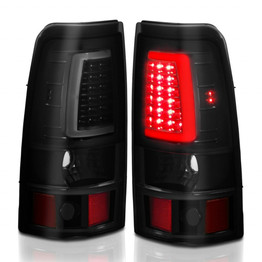 ANZO For GMC Sierra 1500 HD 2001-2006 Tail Lights LED | Plank Style Black | w/Smoke Lens (TLX-anz311331-CL360A71)