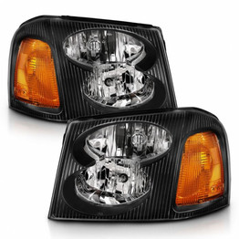ANZO For GMC Envoy 2002-2009 Crystal Headlight Black Amber | (TLX-anz111429-CL360A70)