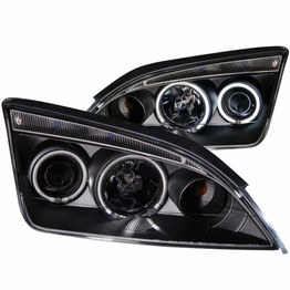 ANZO For Ford Focus 2005 2006 Projector Headlights w/ Halo Black | (TLX-anz121198-CL360A70)