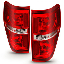 ANZO For Ford F-150 2009-2014 Tail Light Euro Red/Clear (w/o Bulb) | (TLX-anz311299-CL360A70)