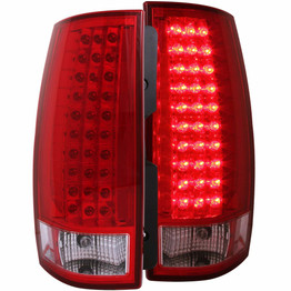 ANZO For GMC Yukon XL 1500 2000-2014 Tail Lights LED Red/Clear | (TLX-anz311082-CL360A70)