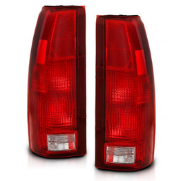 ANZO For GMC V2500 Suburban 1988-1991 Tail Light Red/Clear Lens (OE Replacement) | (TLX-anz311301-CL360A83)