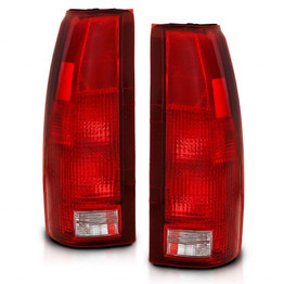ANZO For GMC V1500 Suburban 1988-1991 Tail Light Red/Clear Lens (OE Replacement) | (TLX-anz311301-CL360A82)