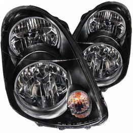 ANZO For Infiniti G35 2003 2004 Crystal Headlights Black | (TLX-anz121172-CL360A70)