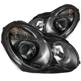 ANZO For Mercedes-Benz C240 2001 2002 2003 2004 2005 Projector Headlights Black | (TLX-anz121079-CL360A71)
