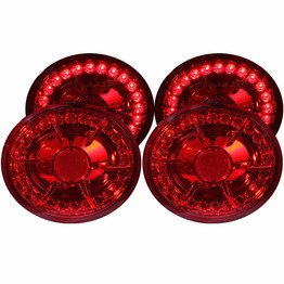 ANZO For Chevy Corvette 2005 06 07 08 09 10 11 2012 Tail Lights LED Red 4pc | (TLX-anz321168-CL360A70)