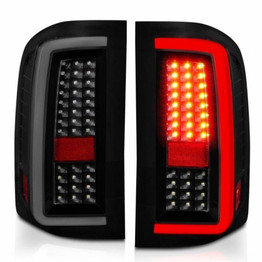 ANZO For Chevy Silverado 1500 07-13 Tail Lights w/ Light Bar Black Housing Smoke | 311381 (TLX-anz311381-CL360A72)