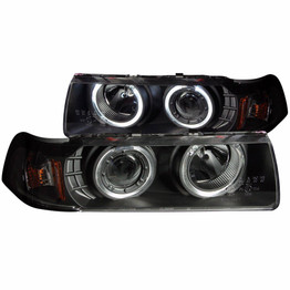 ANZO For BMW 328i 1996 1997 1998 Projector Headlights w/ Halo Black G2 1 pc | (TLX-anz121325-CL360A70)