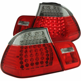 ANZO For BMW 325i 2001 Tail Lights LED Red/Clear 4pc | (TLX-anz321004-CL360A74)