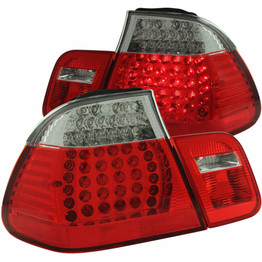 ANZO For BMW 323i 1999 2000 Tail Lights LED Red/Clear 4pc | (TLX-anz321004-CL360A75)