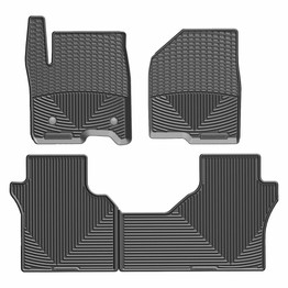 WeatherTech Floor Mats For Chevy Silverado 1500 2019-2021 Front & Rear - Black |  (TLX-wetW489-W490-CL360A70)