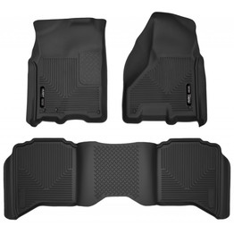 Husky Liners For Dodge Ram 1500/2500/3500 2009-2010 Floor Liner X-Act Contour | Black | Crew/Mega Cab | 1st/2nd Row (TLX-hsl53608-CL360A70)