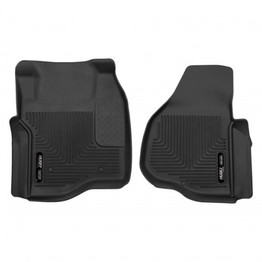 Husky Liners For Ford F-250 Super Duty 2011-2016 X-Act Contour Floor Liners | Front Row Black (TLX-hsl53301-CL360A71)