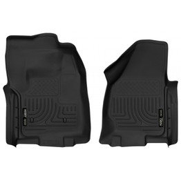 Husky Liners For Ford F-250/F-350 2012-2016 Floor Liners | Front | Standard Cab | Black | w/o Trans Case Shifter XAC (TLX-hsl52761-CL360A70)