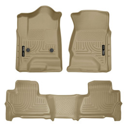 Husky Liners For Chevy Tahoe 2015-2020 WeatherBeater Floor Liners Combo Tan | (TLX-hsl99203-CL360A70)