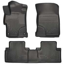 Husky Liners For Honda Civic Sedan 2014-2015 Floor Liners WeatherBeater | Front | Black | 2nd Seat (TLX-hsl99441-CL360A70)