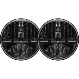 Rigid-Industries Round Headlight For Arnolt-Bristol Bolide 1954-1963 | 7in | w/ Heated Lens | Set of 2 | Non JK