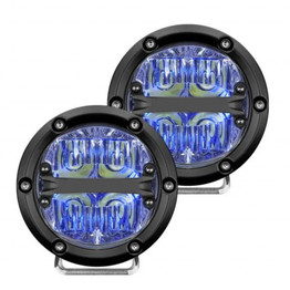 Rigid-Industries Fog Light Drive Beam LED Off-Road 360-Series | 4in | Blue Backlight | Pair