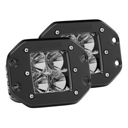 Rigid-Industries Flood Beam Light | LED | Dually | Flush Mount | Set of 2