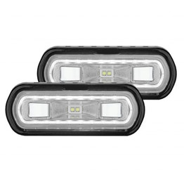 Rigid-Industries Surface Mount SR-L Series w/ White Halo | LED Spreader | Universal | Pair