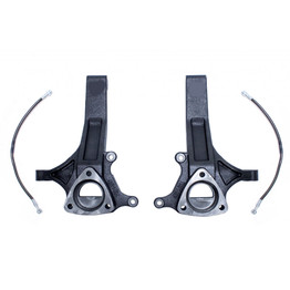 MaxTrac Lift Spindles For Ram 1500 2002-2022 | Front | 4.5in | 2WD | w/ Extended DOT Compliant Brake Lines