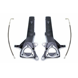 MaxTrac Lift Spindles For Nissan Titan 2004-2022 | Front | 4in | 2WD | w/ Extended DOT Compliant Brake Lines
