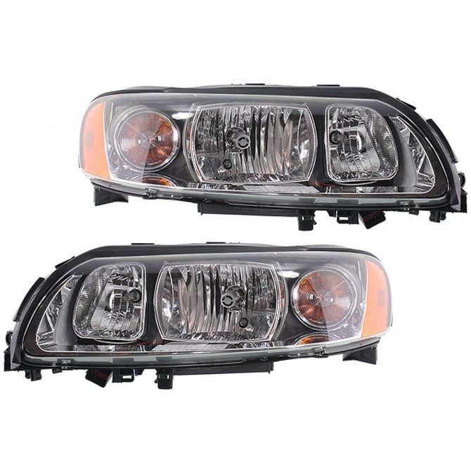 CarLights360: For Volvo XC70 Headlight 2005 2006 2007 Pair Driver and Passenger Side | w/ Bulbs | CAPA Certified | VO2502114 + VO2503114 (PLX-M1-372-1113L-AC6-CL360A2)
