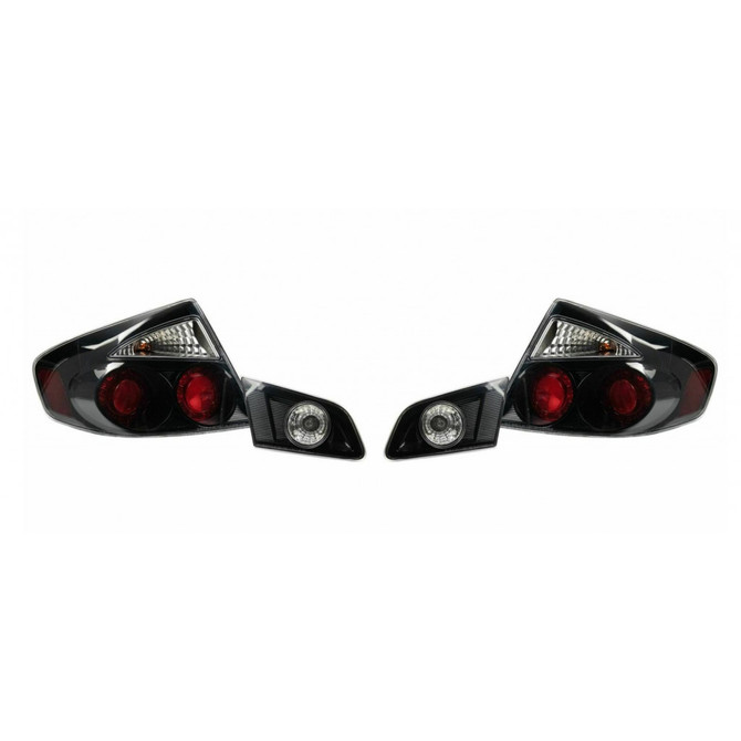 For Infiniti G35 Sedan 2005 2006 Tail Light Assembly Driver and Passenger Side | Pair | Inner | LED | Clear Lens | Black For IN2811104 (CLX-M1-324-1902FXAS2C)