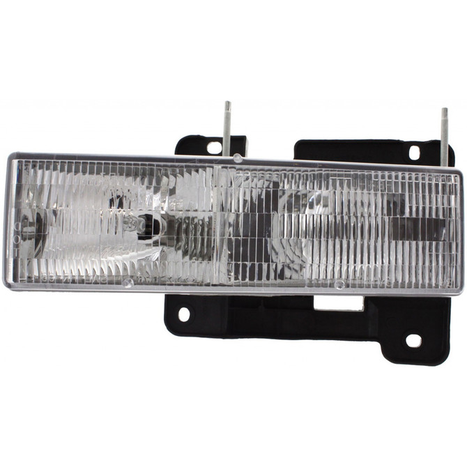CarLights360: For GMC K2500 Headlight Assembly 1990-2000 Driver Side DOT Certified Rectangle Form w/ Bulbs GM2502101 (CLX-M0-20-1669-00-1-CL360A10)