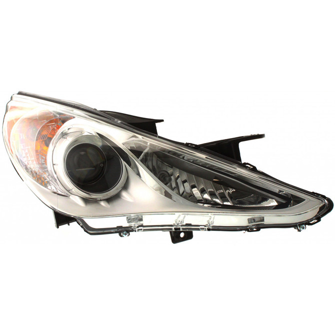 Fits Hyundai Sonata Headlight 2011-2014 Passenger Side CAPA Certified HY2503159 | 92102-3Q000 GLS Halogen Type 1 White Bezel (CLX-M0-20-9149-00-9)