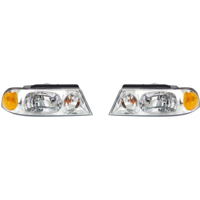 CarLights360: For 1998 1999 2000 2001 2002 Lincoln Navigator Headlight Assembly Driver and Passenger Side w/Bulbs - Replaces FO2502175 FO2503175 (PLX-M0-20-5878-00-CL360A2)