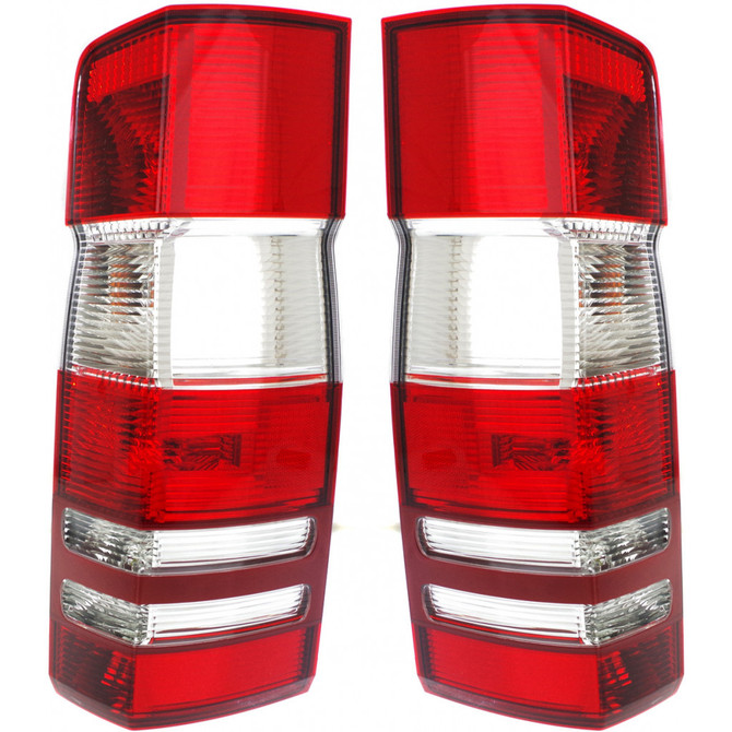 CarLights360: For 2010-2018 Mercedes-Benz Sprinter 2500 Tail Light Assembly Driver and Passenger Side DOT Certified w/Bulbs - Replaces MB2800136 MB2801136 (PLX-M0-11-6510-90-1-CL360A1)