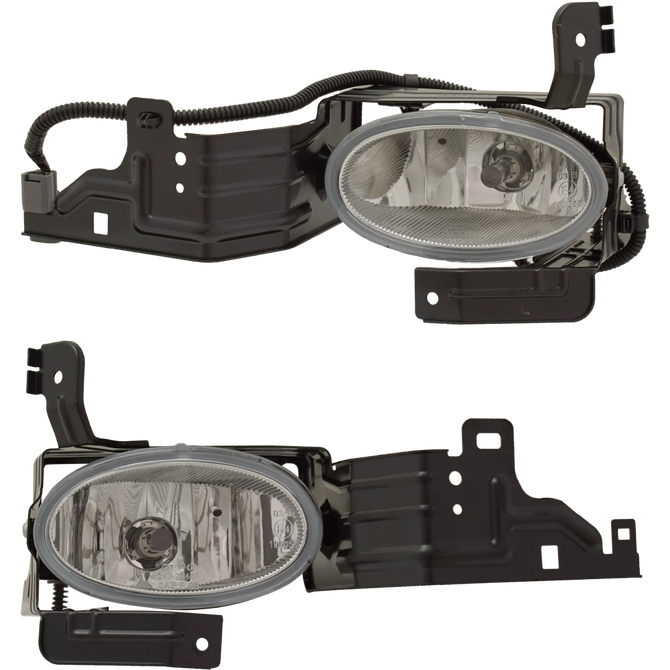 CarLights360: For 2011 2012 Honda Accord Fog Light Assembly Driver and Passenger Side DOT Certified w/Bulbs - Replaces HO2592128 (Vehicle Trim: Sedan) (PLX-M0-19-6052-00-1-CL360A1)