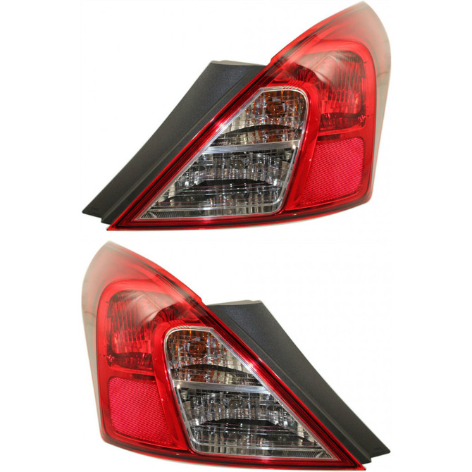 CarLights360: For 2012 - 2018 Nissan Versa Tail Light Assembly Driver and Passenger Side CAPA Certified  - Replaces NI2800194 (Vehicle Trim: Sedan) (PLX-M0-11-6402-00-9-CL360A1)