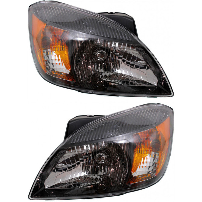 CarLights360: For 2010 2011 Kia Rio Headlight Assembly Driver and Passenger Side DOT Certified Amber Reflector w/Bulbs - Replaces KI2502153 (PLX-M0-20-12750-00-1-CL360A1)