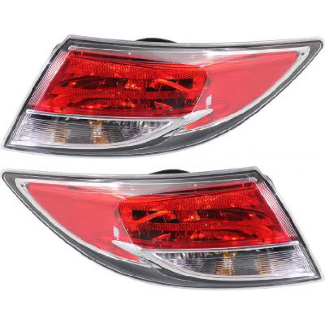 CarLights360: For 2009 2010 2011 2012 2013 Mazda 6 Tail Light Assembly Driver and Passenger Side DOT Certified w/Bulbs Halogen Type - Replaces MA2804108 MA2805108 (PLX-M0-11-6408-00-1-CL360A1)