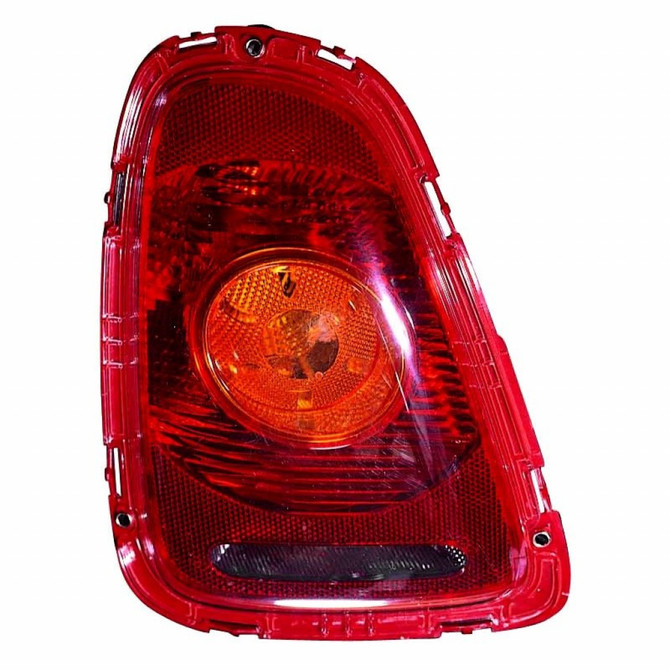 CarLights360: For 2007 2008 2009 2010 MINI COOPER Tail Light Assembly Driver Side w/Amber Lens w/Bulbs - Replacement For MC2800103 (CLX-M1-881-1908L-AQ-YR-CL360A1)