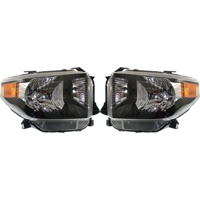For 2015 2016 2017 Toyota Tundra TRD PRO Headlights Pair Driver and Passenger Side DOT Certified Replaces TO2502235 TO2503235 (PLX-M1-311-11D8LMAFM2)