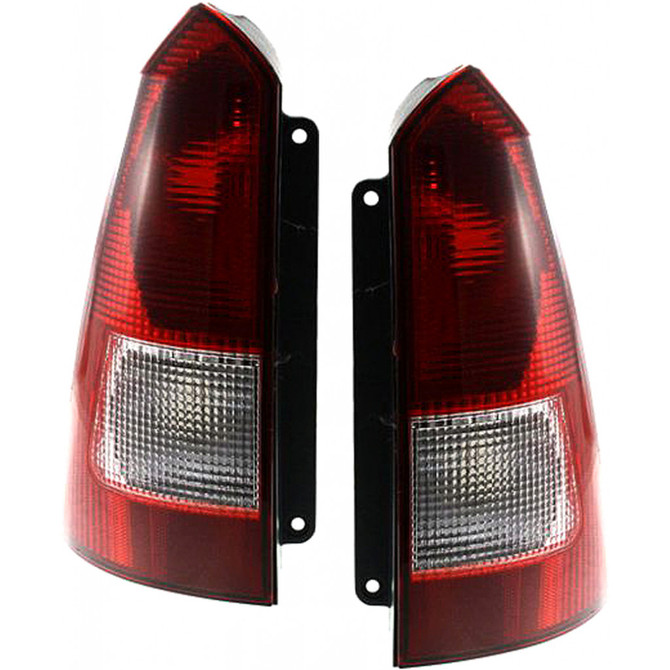 CarLights360: For Ford Focus Tail Light 2003 2004 2005 2006 2007 Pair Driver and Passenger Side Black Housing For FO2800192 + FO2801192 (PLX-M1-329-1914L-US2-CL360A1)