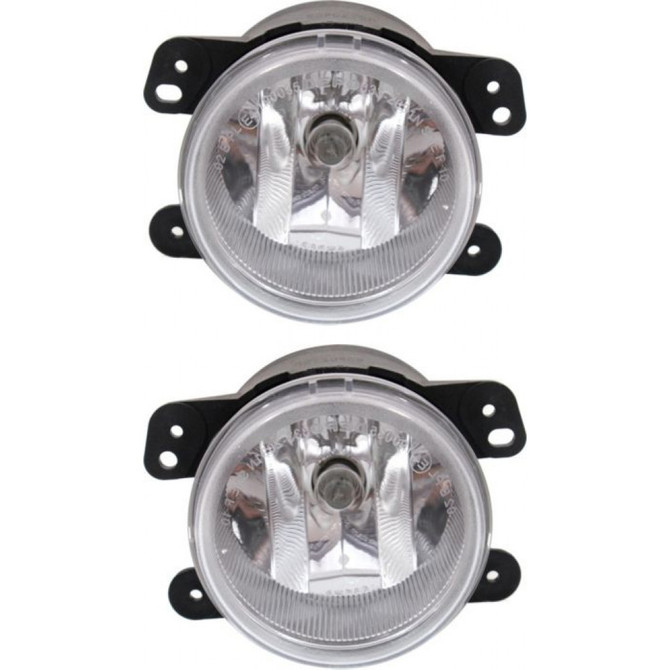 CarLights360: For Jeep Wrangler Fog Light 2010-2017 Driver and Passenger Side | Pair | w/ Bulbs | DOT Certified CH2594103