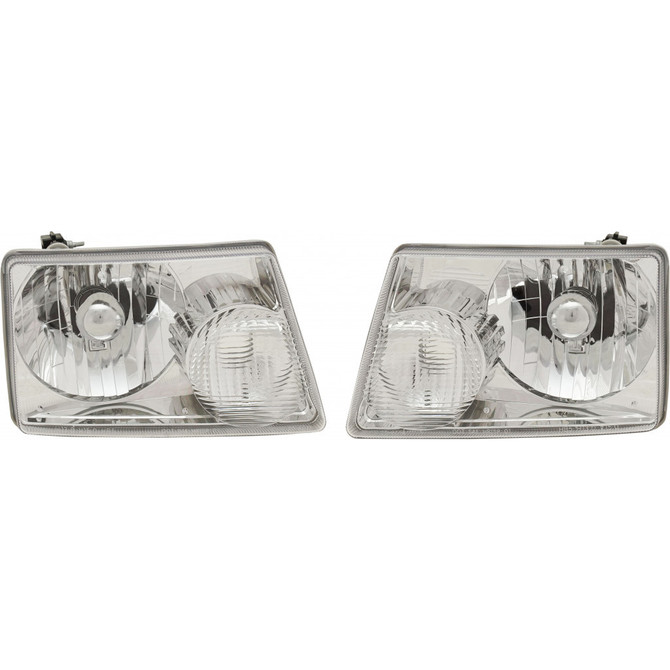 CarLights360: For Ford Ranger Headlight 2004-2011 Pair Driver and Passenger Side w/ Bulbs Replaces FO2502173 + FO2503173 (PLX-M1-329-1112L-AS-CL360A1)