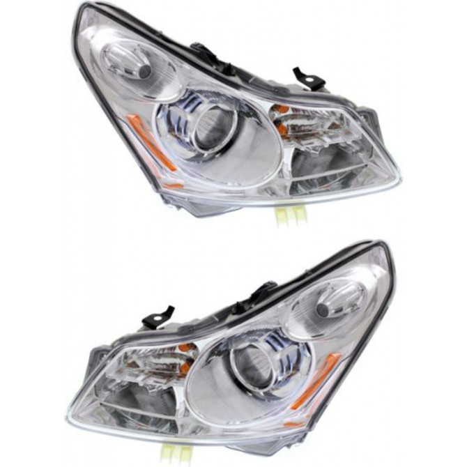 CarLights360: For Infiniti G37 Headlight 2009 Pair Driver and Passenger Side HID IN2502146 + IN2503146 (PLX-M1-324-1101L-ASHN-CL360A1)