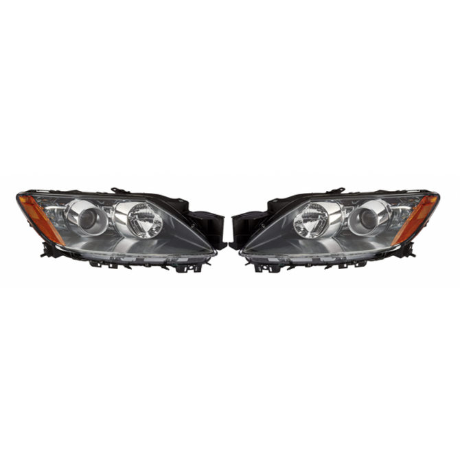 CarLights360: For Mazda CX-7 Headlight 2007 Pair Driver and Passenger Side | w/o Bulbs and Ballast | Black Housing | MA2518131 + MA2519131 (PLX-M1-315-1136LDUSHM2-CL360A1)