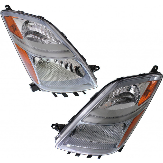 For Toyota Prius 2006-2009 Headlight Assembly Unit HID Type No bulb, socket - Pair Driver and Passenger w/o bulbs and ballast (DOT Certified) TO2518112, TO2519112 (PLX-M1-311-11B1LMUFHM3)