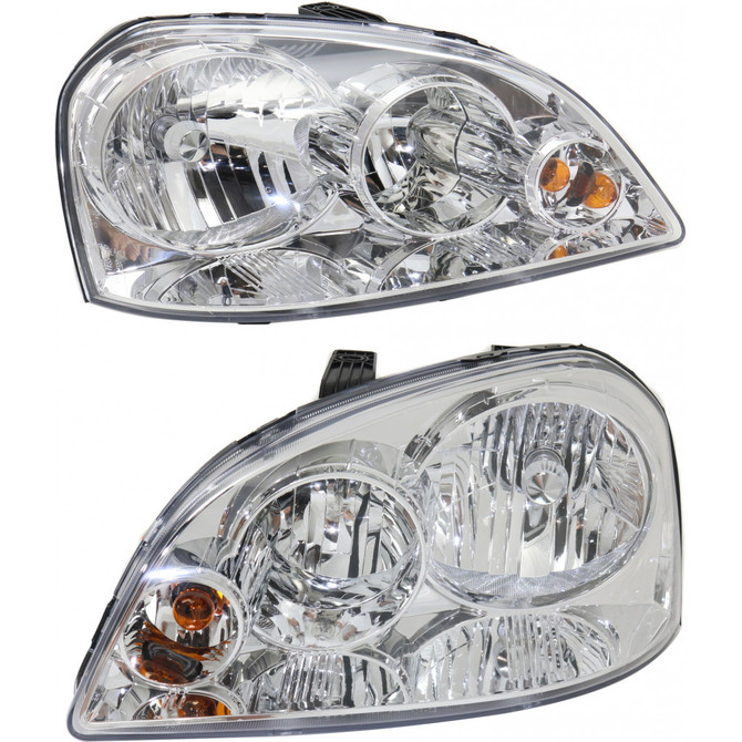 CarLights360: For Suzuki Forenza Headlight 2005 06 07 2008 Pair Driver and Passenger Side w/ Bulbs Replaces SZ2502120 + SZ2503120 (PLX-M1-317-1108L-ASN-CL360A1)