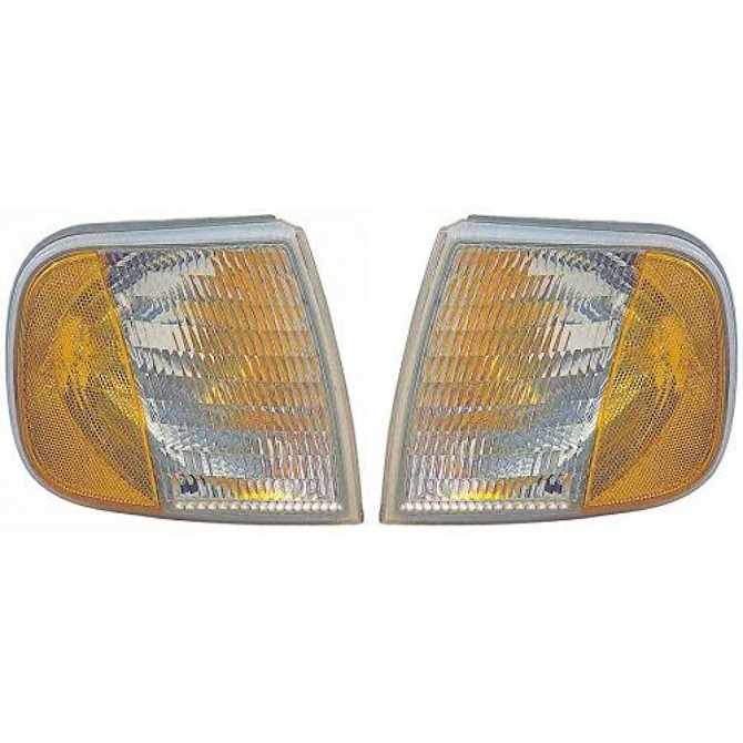 CarLights360: For Ford F-150 Signal Corner Light 2001 2002 2003 Pair Driver and Passenger Side DOT Certified Replaces FO2550118 | FO2551118 (PLX-M1-330-1538L-UFN-CL360A1)