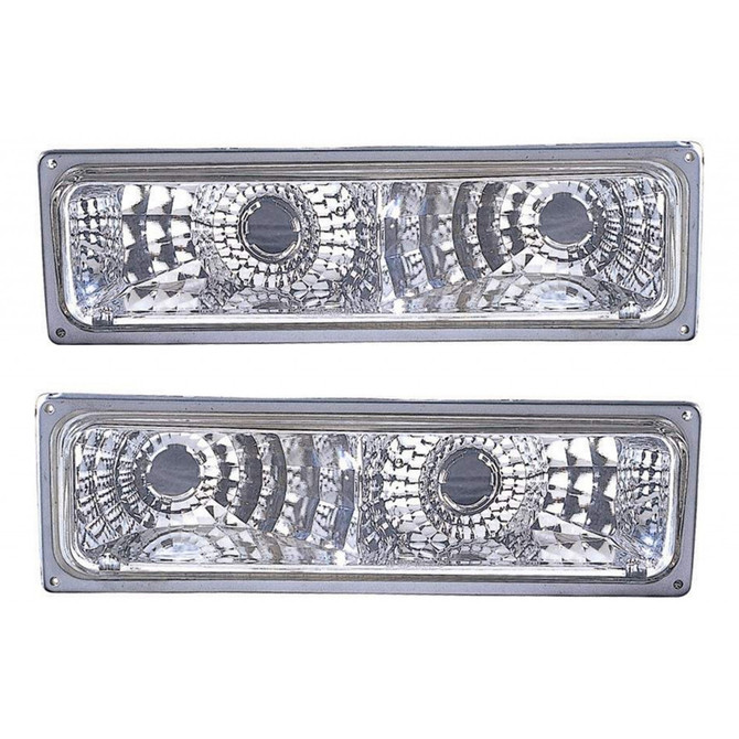 For Chevy/GMC C/K 2010 Truck 1988-1993 Parking Signal COMP. Type Diamond Pair Driver and Passenger Side GM2522119 (CLX-M1-331-1612PXUS6)