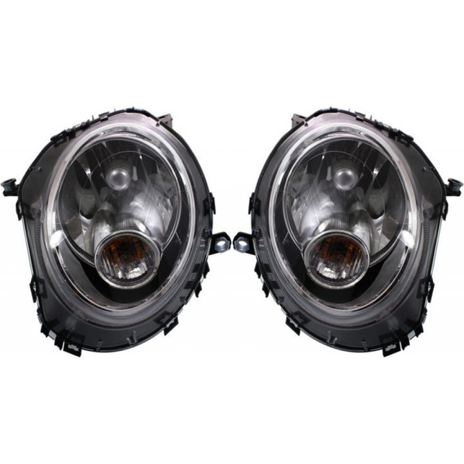 CarLights360: For Mini Cooper Headlight 2008-2014 Pair Driver and Passenger Side | w/ Bulbs | MC2502107 (PLX-M1-381-1103L-ASC-CL360A2)
