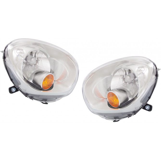 CarLights360: For Mini Cooper Countryman Headlight 2011-2016 Pair Driver and Passenger Side | w/ Bulbs | CAPA Certified | MC2502109 + MC2503109 (PLX-M1-381-1104L-ACY-CL360A1)